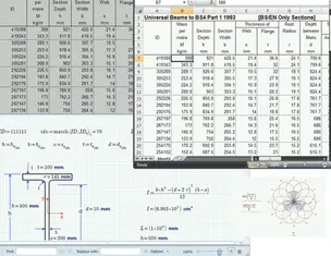 spreadsheets van technische berekeningen voor ontwerpen
