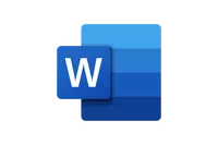 Het logo van Word